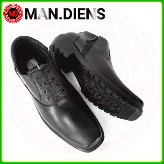 Medali K277 Sepatu High Heels Pria PDH Kulit Asli Kilap Semi Boot Sol Tebal Jenggel Koboi Tebal Kilap - Pdh Tni Polri Security Sepatu Satpam