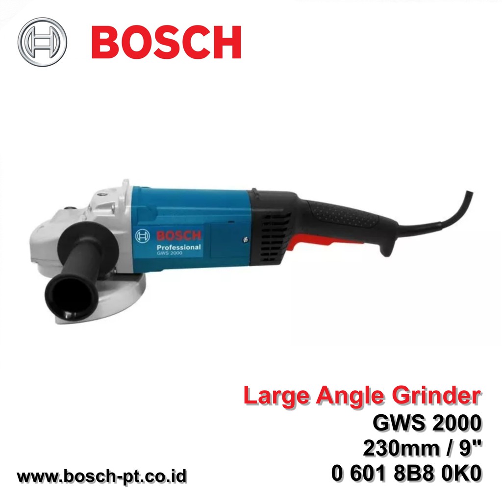 Bosch Gws 2000 230 Mesin Gerinda Tangan 9 Inch Angle Grinder Shopee Indonesia