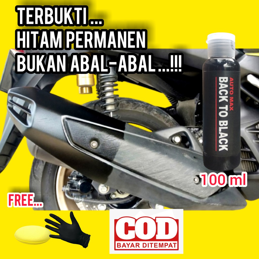 Penghitam Body Motor Permanen Bodi Kasar Dashboard Back To Black Pengkilap Pengkilat Kit Aero Black 