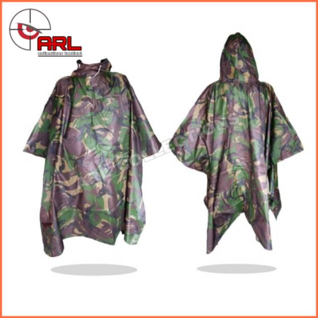 Jas hujan ponco loreng MALVINAS (standar TNI)/jas hujan army MULTIFUNGSI tactical outdoor