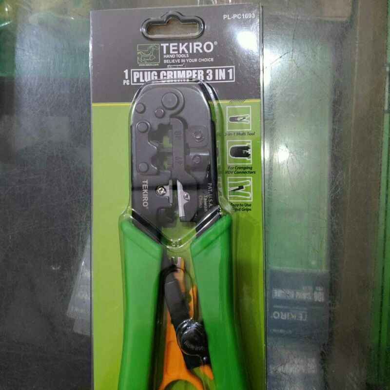 tekiro PC1693 tang crimping 3in1 crimping tool plug crimper 3 in 1 PL PC 1693