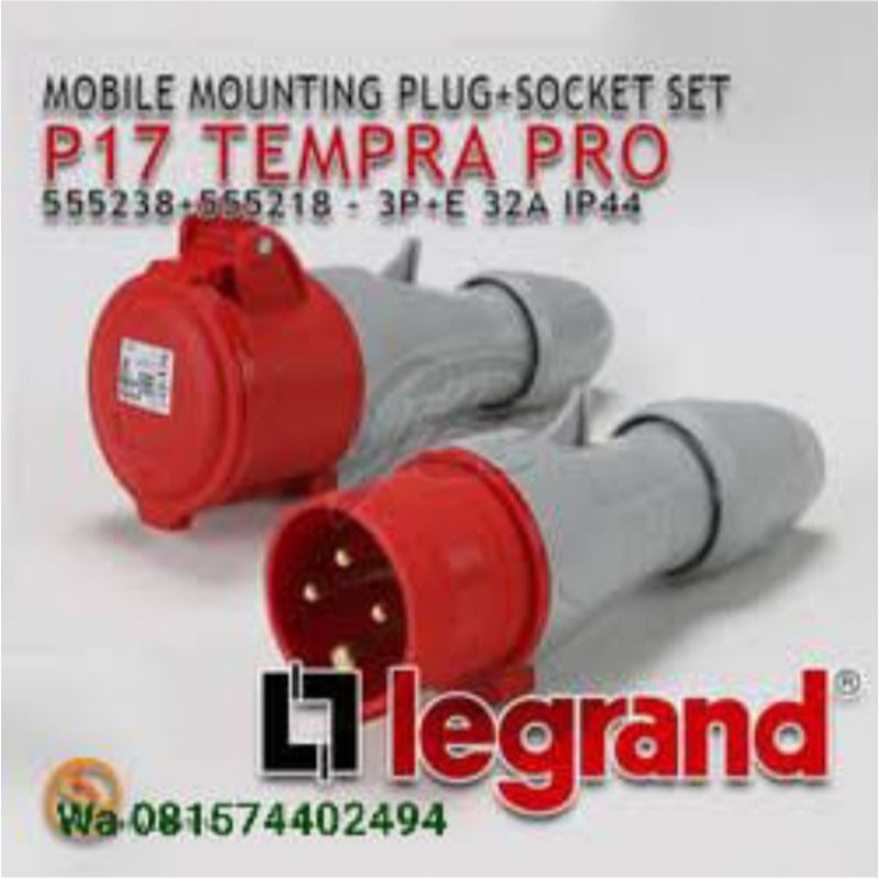 Stop Kontak 4 kaki 3 phase 32A Mobile mounting Legrand