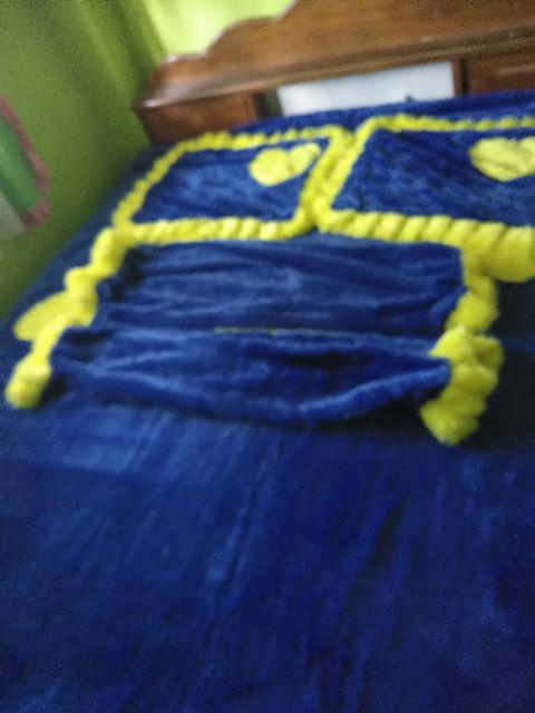 Terlaris ! Sprei Bulu Rasfur Motif / Karakter Sarban Sargul Rempel +  Resleting