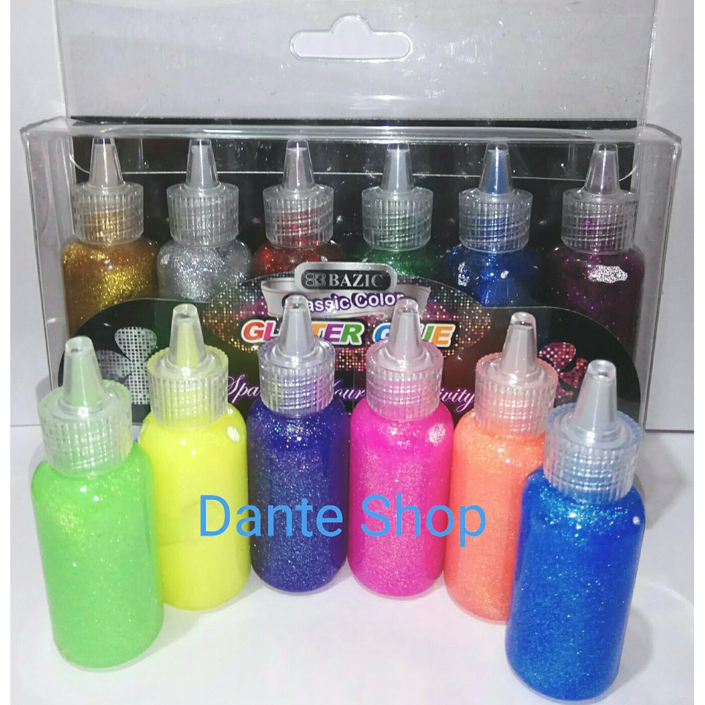 

Promo Glitter Glue Bazic Neon Color 6 Warna Lem Gliter Set Berkualitas