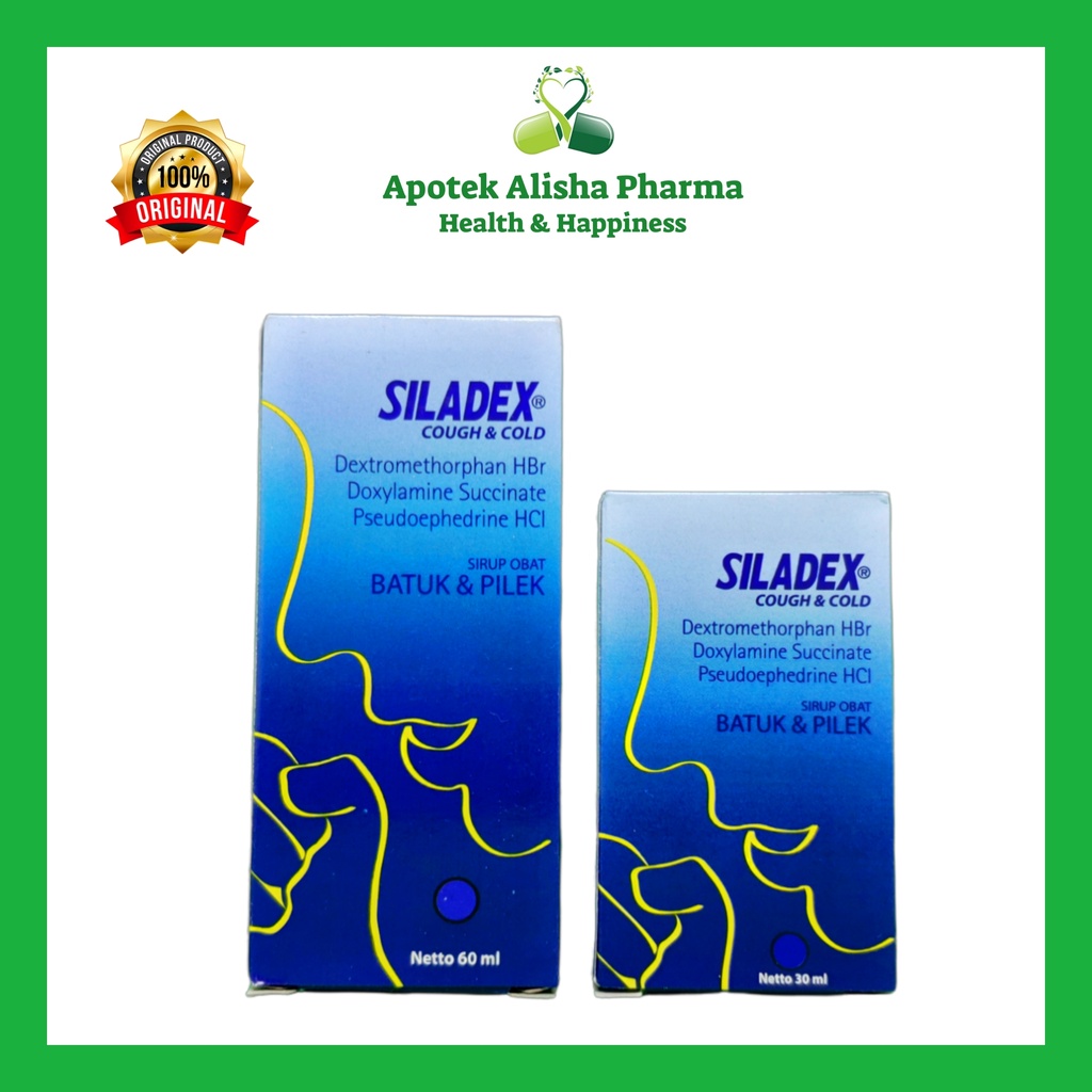 SILADEX COUGH &amp; COLD SYRUP 30/60ML - Siladex Biru Sirup Obat Batuk Kering Disertai Flu / Pilek / Siladek Biru Sirup