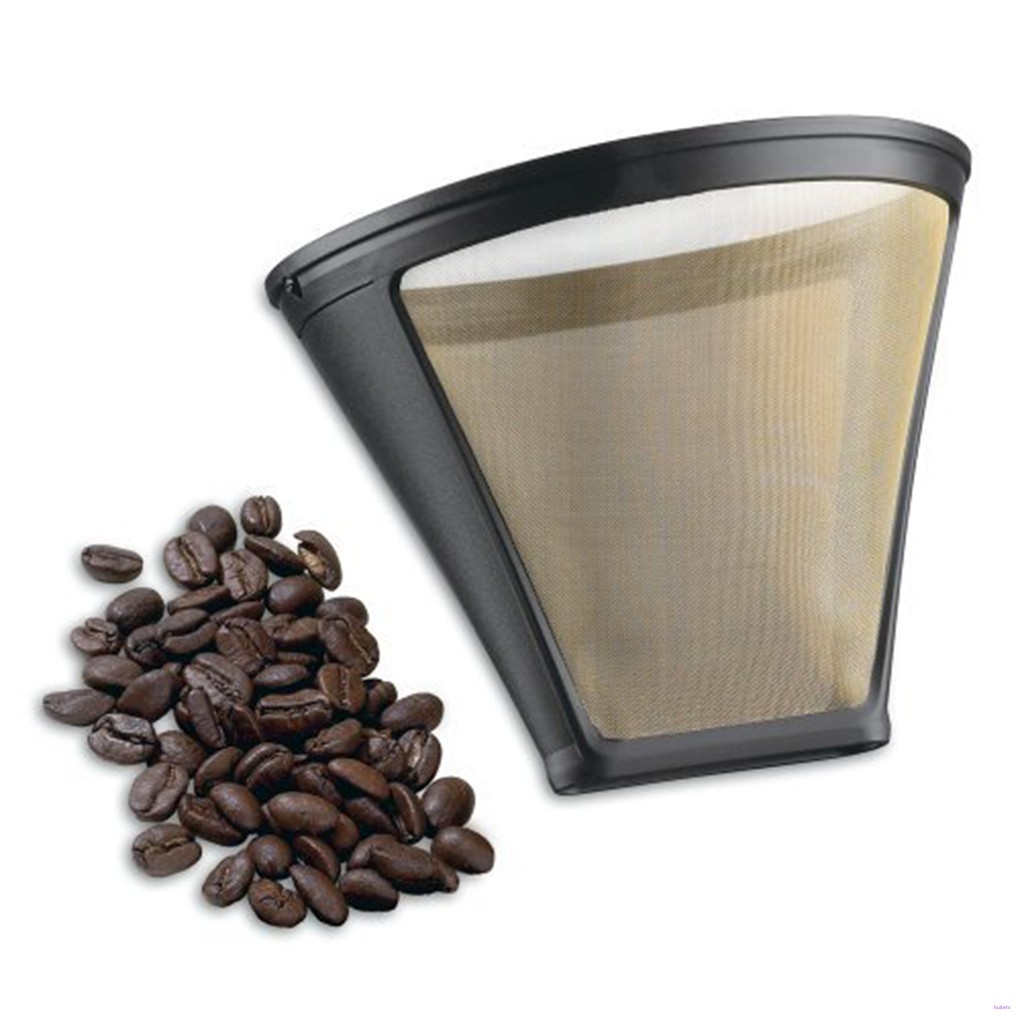 Saringan Kopi Permanen Bentuk Kerucut Bahan Stainless Steel Dapat Dicuci Dan Digunakan Kembali