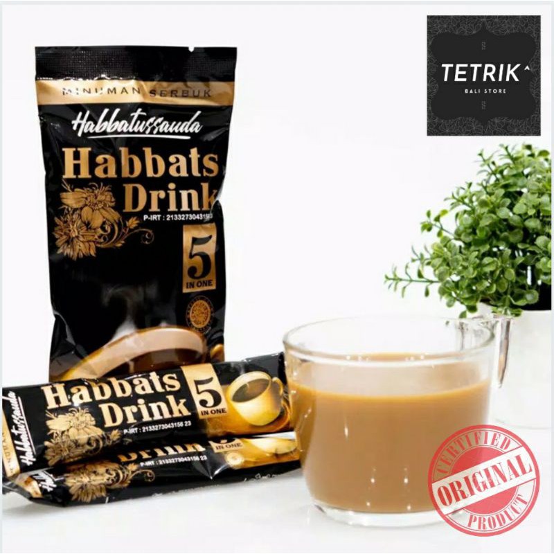 

minuman serbuk Habbatussauda Habbats Drink isi 10 pcs pengganti kopi nyaman di lambung