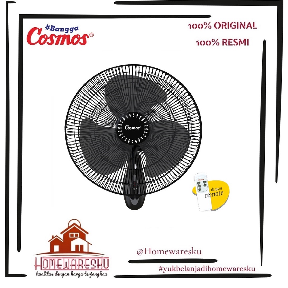 Cosmos Kipas Angin Dinding Wall Fan – 16 WFGR - 16-WFGR - 16WFGR - 16 INCH - HITAM