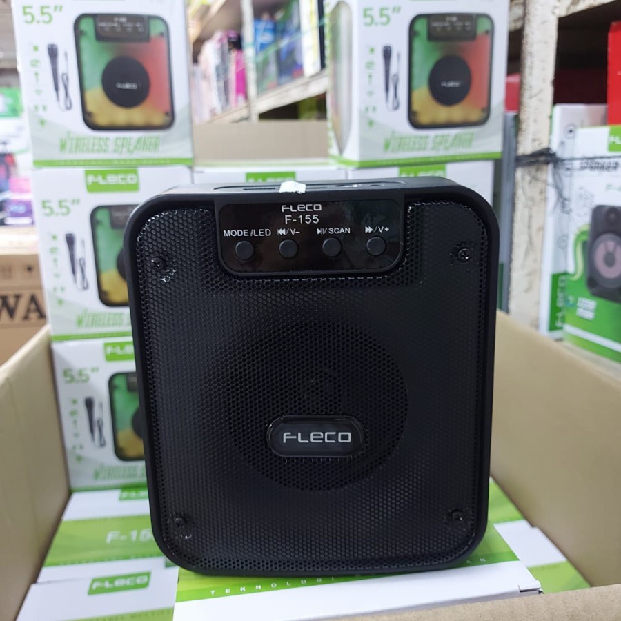 SPEAKER BLUETOOTH PORTABLE Fleco F-5105 / F5105 5.5 INCH SUPER BASS LED