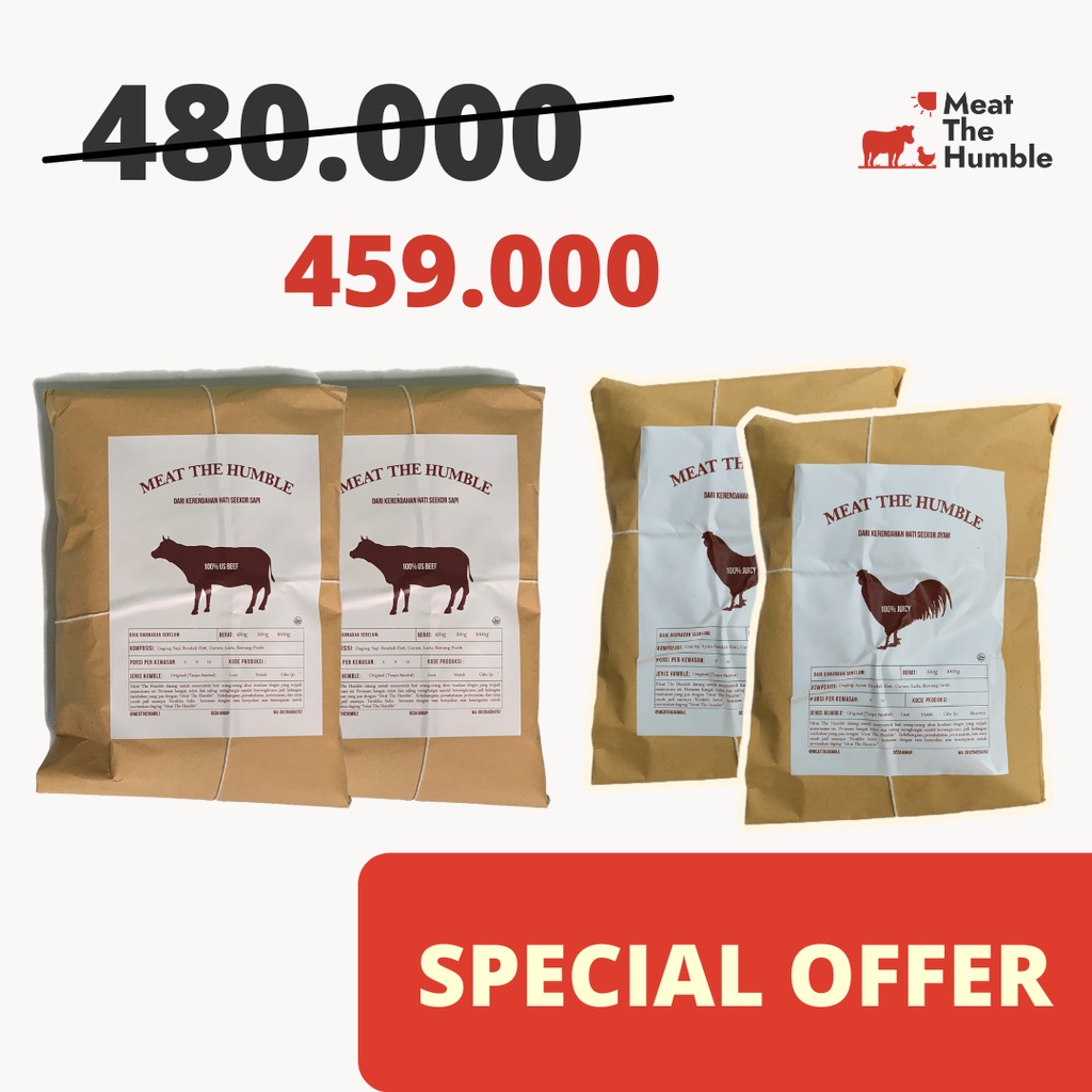 

SPECIAL OFFER – 2 SEI AYAM MTH 500 gr & 2 SEI SAPI MTH 500 gr - Matah dan Luat