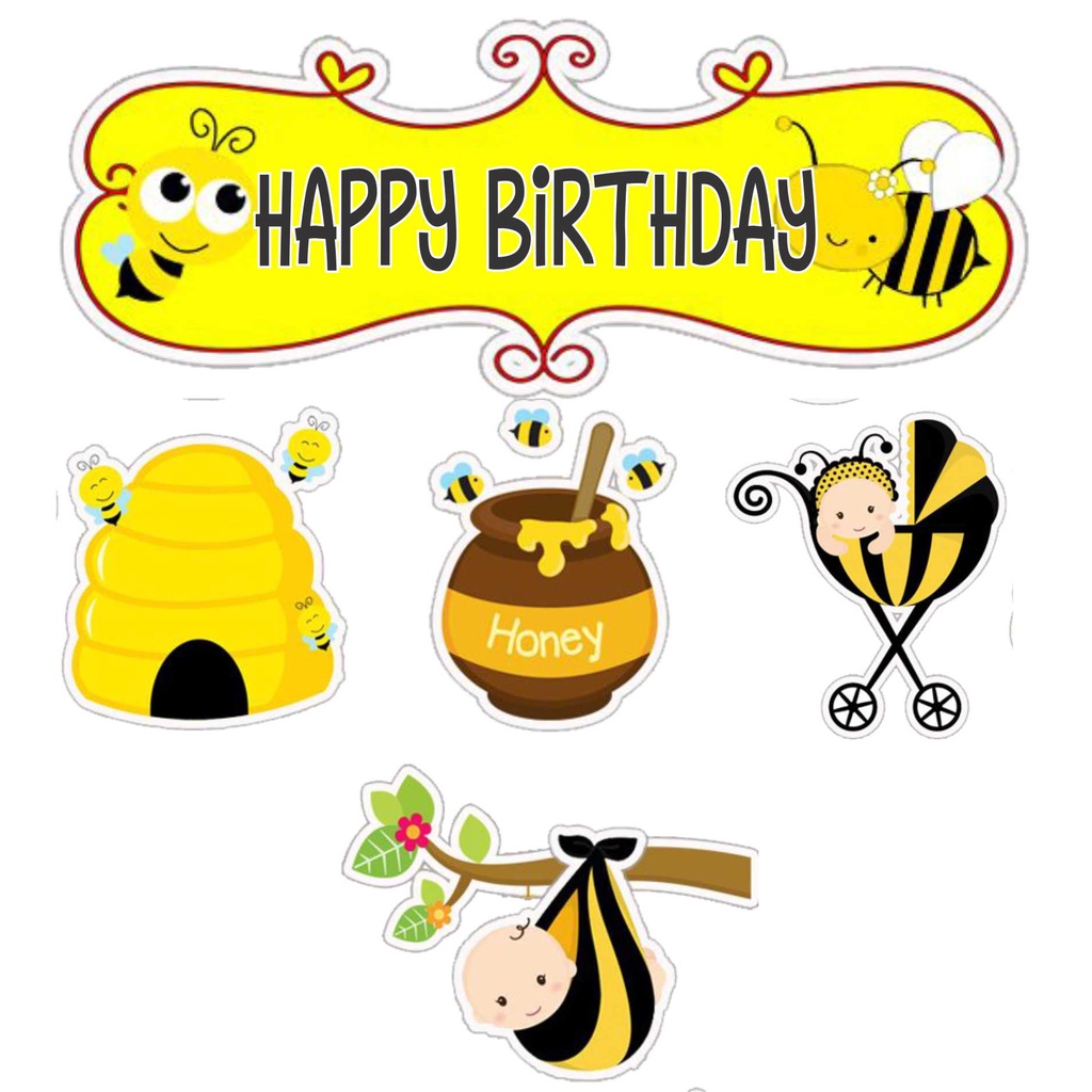 

TOPPER CAKE CUSTOM TOPPER ULANG TAHUN / HIASAN KUE LEBAH BEE