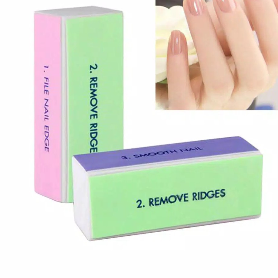 Nail Buffer Block Buffer Kuku / Sanding Block 4 Sisi Portabel Untuk Kuku Manicure