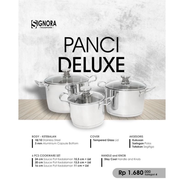 Panci Deluxe Signora/Set Panci premium + bonus
