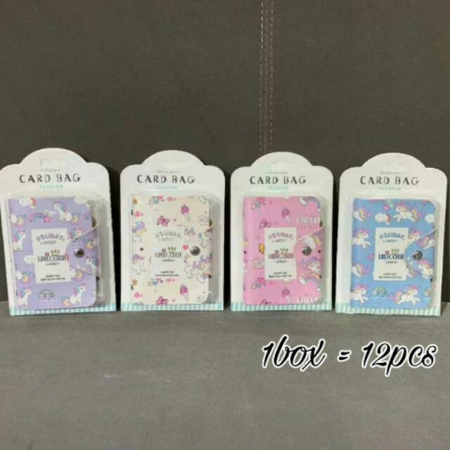 Dompet kartu card holder  holiday unicorn