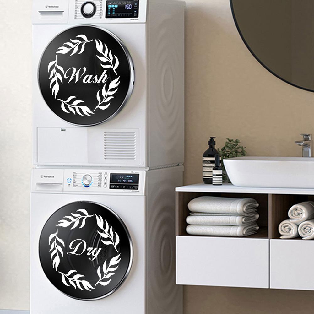 Populer Laundry Room Decal Art Wash Dry Removable Simbol Ornamen Mencuci|Sign Pengering Mesin Cuci