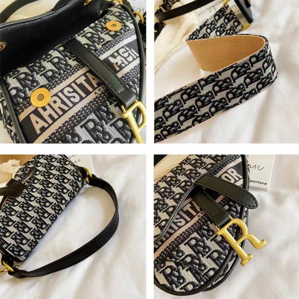 BJ61515 - BLACK/GRAY - TAS SLINGBAG TAS WAISTBAG ASIMETRIS ARTIS KEKINIAN BEST SELLER TAS SLEMPANG MIRING MOZAIK IMPORT TERMURAH BAGSTORE JAKARTA CR7347 ZC1515 LT2086 LT2085 BIG SMALL