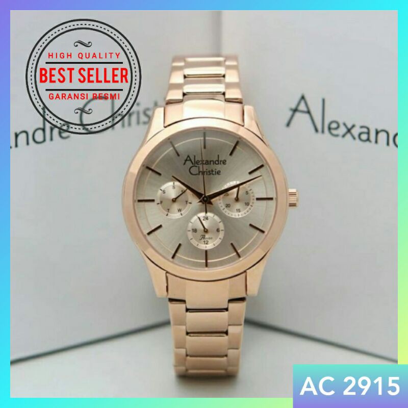 Alexandre Christie AC 2915 Full Rosegold Jam Tangan Wanita