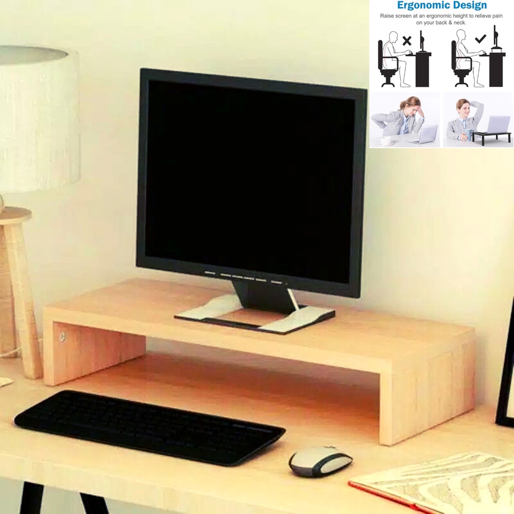 Stand laptop + holder hp - alas laptop - meja laptop - tempat laptop / Dudukan Alas monitor / meja d