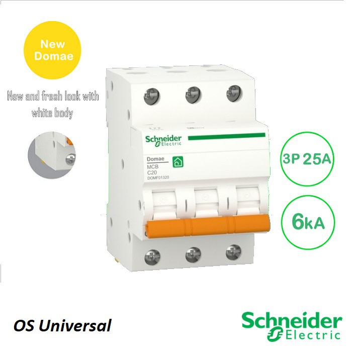 Schneider MCB 3P 25A - Domae 3 Phase 25 A Ampere