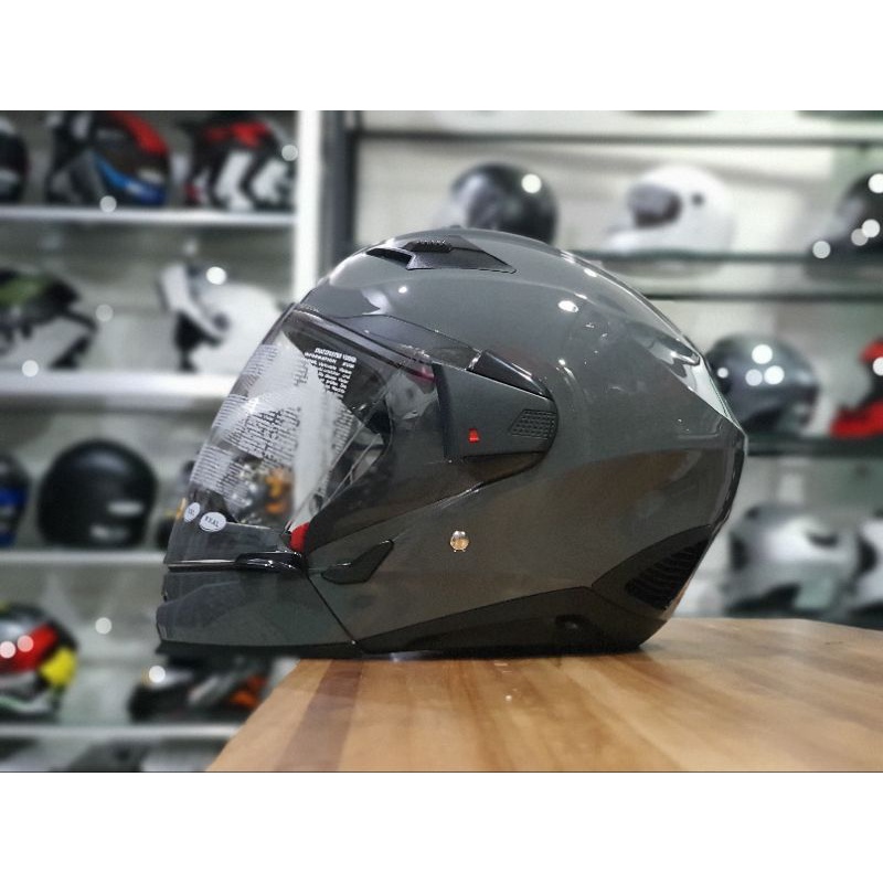 Jual Zeus Zs C Grey C Helm Modular Cross Over Bisa Half Face Full Face Souble Visor