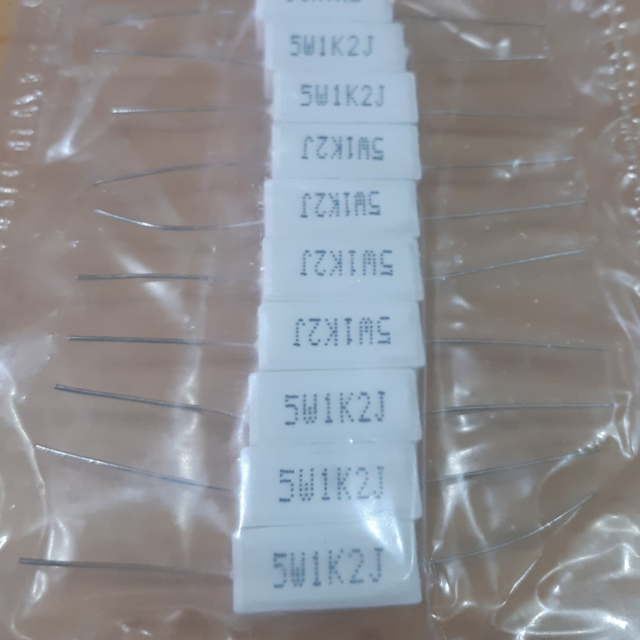 RESISTOR KAPUR R5W 1K2J OHM 5W 1K2J OHM