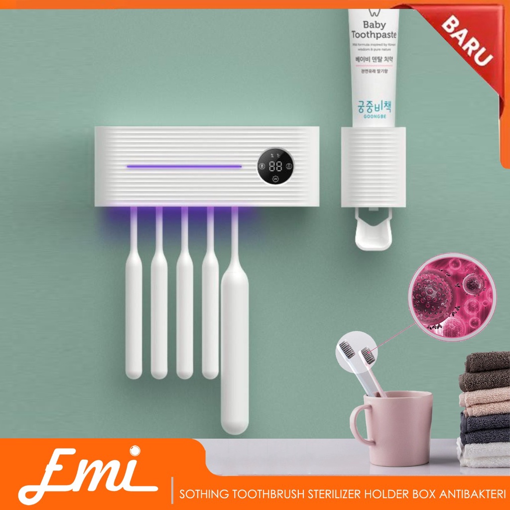 Sothing Toothbrush UV Light Sterilizer Tempat Sikat Gigi Antibakteri