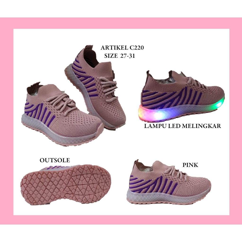 SEPATU LAMPU LED ANAK COLLIN C220 KECIL ANAK LAKI/PEREMPUAN LED TRENDY