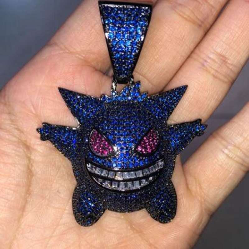 Kalung Liontin Kartun elf ghost zircon Gaya rock Untuk Pria