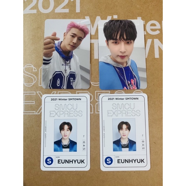 Photocard Donghae Ryeowook Eunhyuk Passcard dan Album SMCU SMTOWN Super Junior Vers