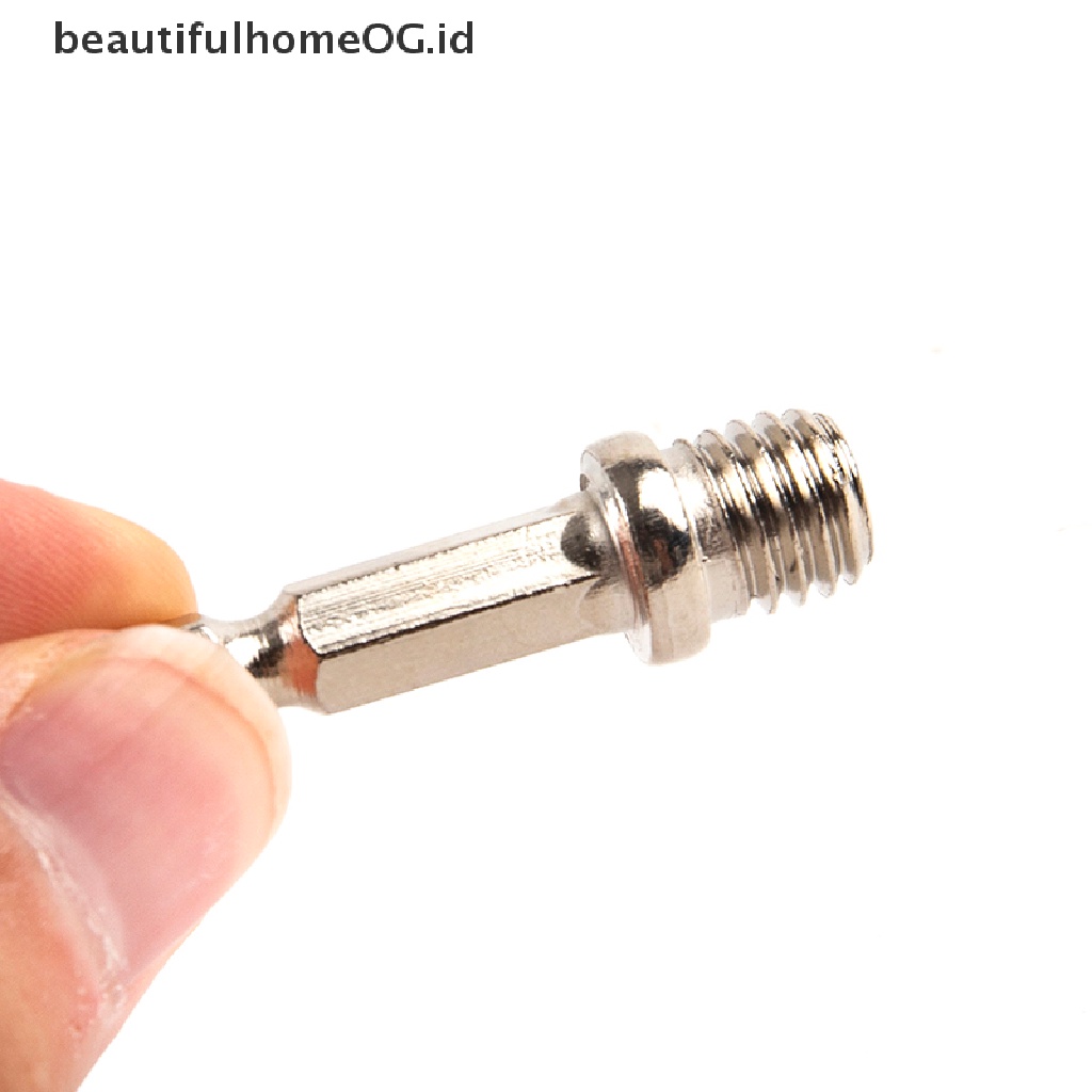 1 Pc Adaptor Batang Penghubung Bor M10 Polishing Disk Koneksi Hexagon 1 / 4
