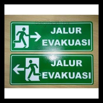 

Akrilik Jalur Evakuasi 30X10Cm + Rantai Rambu K3 Acrylic Tanda Sign