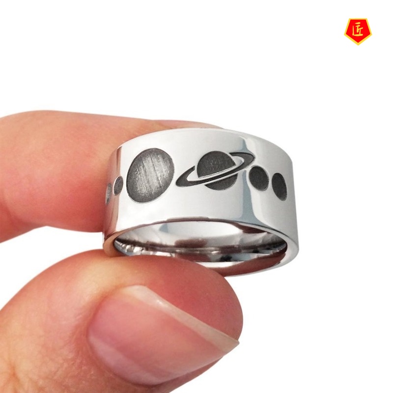 [Ready Stock]New Creative Planet Pattern Ring 925 Silver