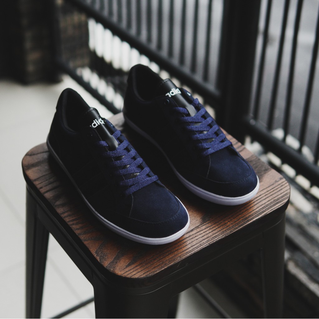 sepatu pria casual sneakers adidas neo derby navy grande original