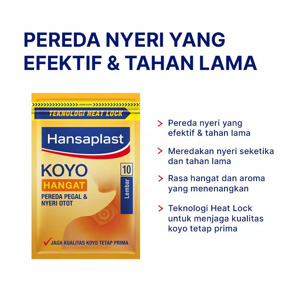 Hansaplast koyo hangat panas pereda nyeri / Koyo hansaplast hangat dan panas