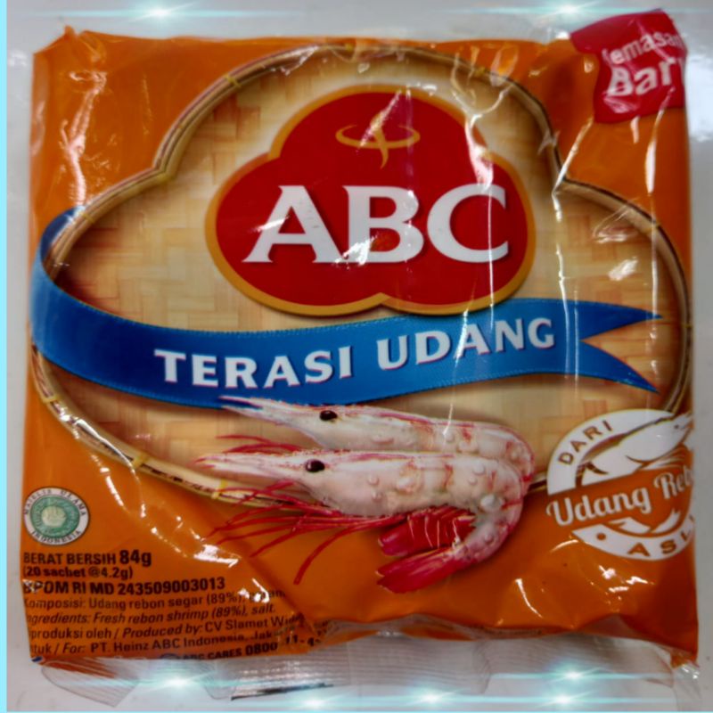 

ABC terasi udang 1 pack isi 20 sachet