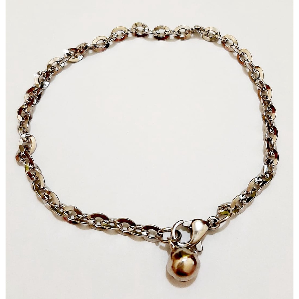 gelang tangan nuri silver titanium perhiasan wanita asli titanium