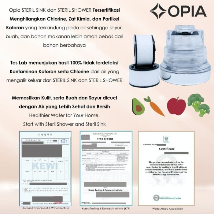 Opia - Steril Sink Filter Head Set - Healthy Water Purifiying System