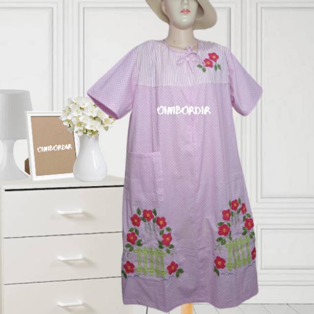 Daster Bordir Katun Lokal Malangan Premium Busui Bumil Murah