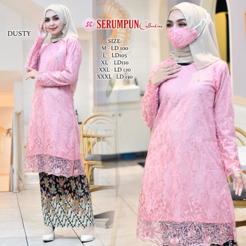 COD KEBAYA TUNIK TULLE / tunik tulle sage/ stelan kebaya modern / kebaya wisuda / kebaya brokat