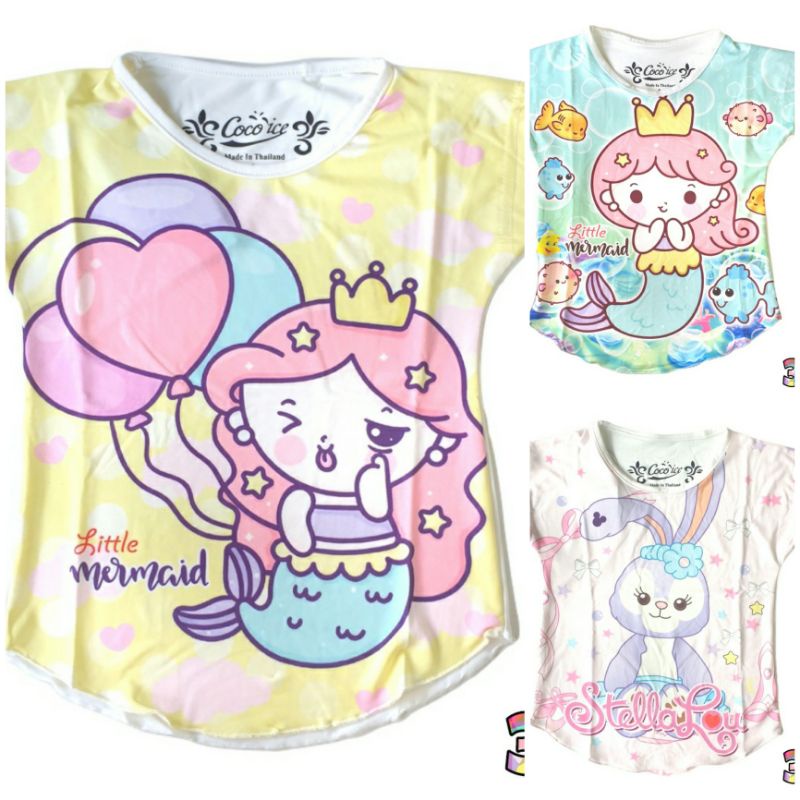 Coco Ice Kaos Anak Perempuan Mermaid