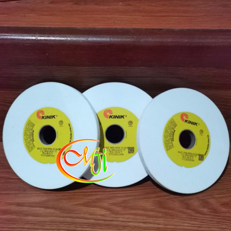 Batu Gerinda Duduk 7 Inch Kinik Batu Gerinda Poles Asah 1A 180×13×31.75 Grit 46 60 80 100 120