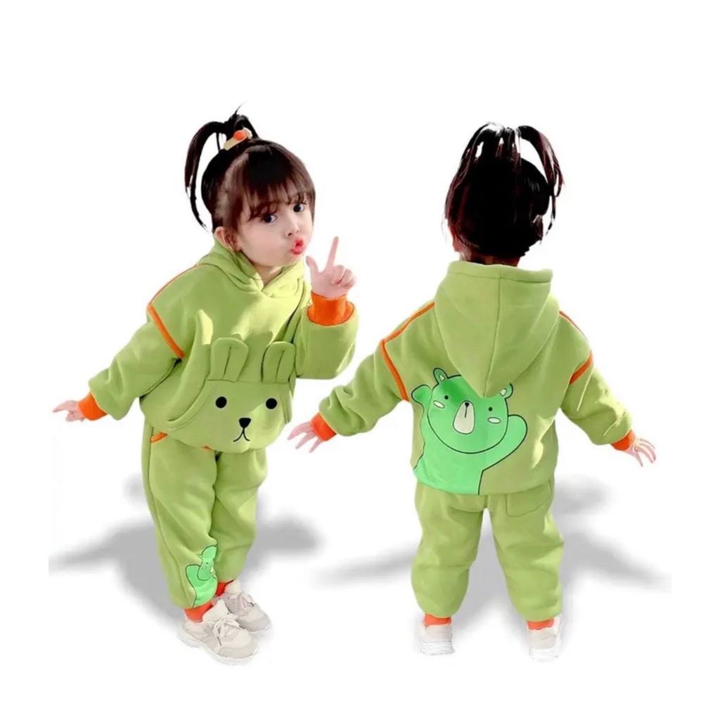 SETELAN HOODIE ANAK TERBARU/PAKAIAN ANAK PEREMPUAN 1-5 TAHUN