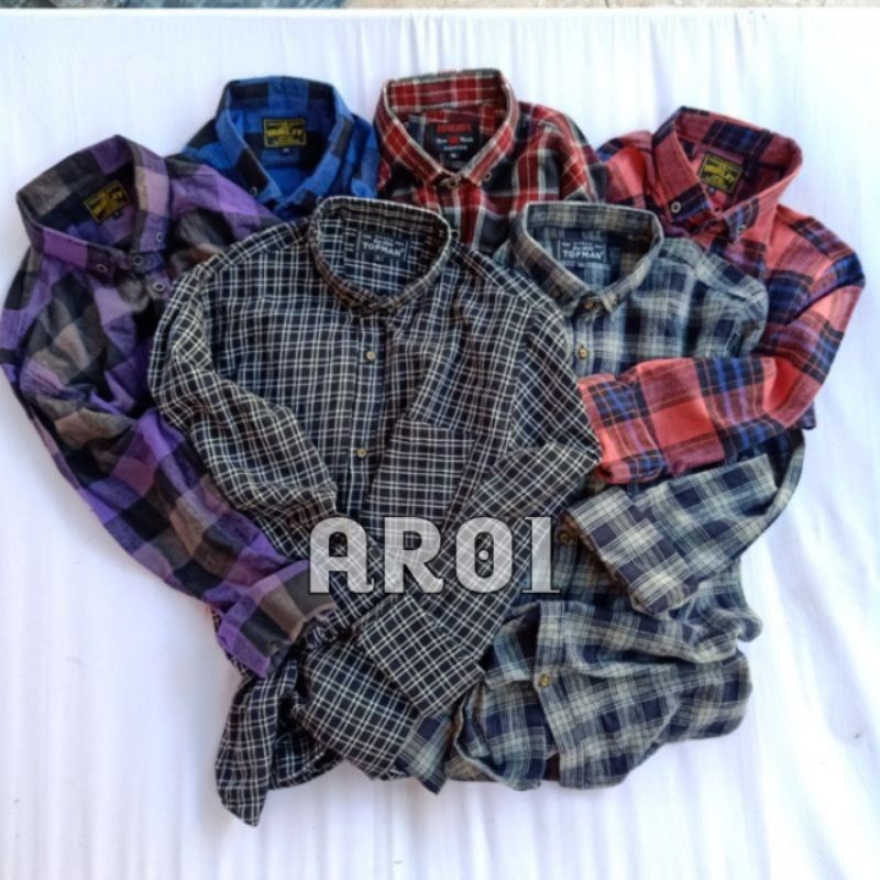 Kemeja Flanel Lengan Panjang Cowok Cewek Import Terlaris 2021 Pria Wanita