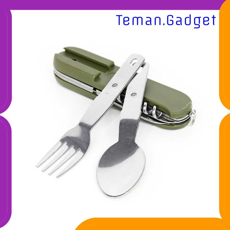 TG-DE458 EDCGEAR SENDOK GARPU PISAU TOOLS KNIFE EDC 7 IN 1 A010