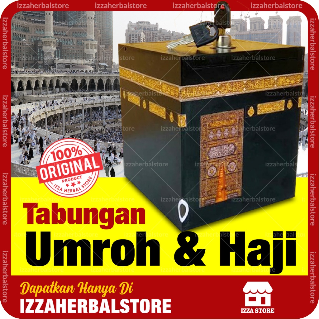 Tabungan Celengan Kakbah Solusi Tabungan Umroh Dan Haji Dilengkapi 2 Kunci Miniatur Kabah Bagus