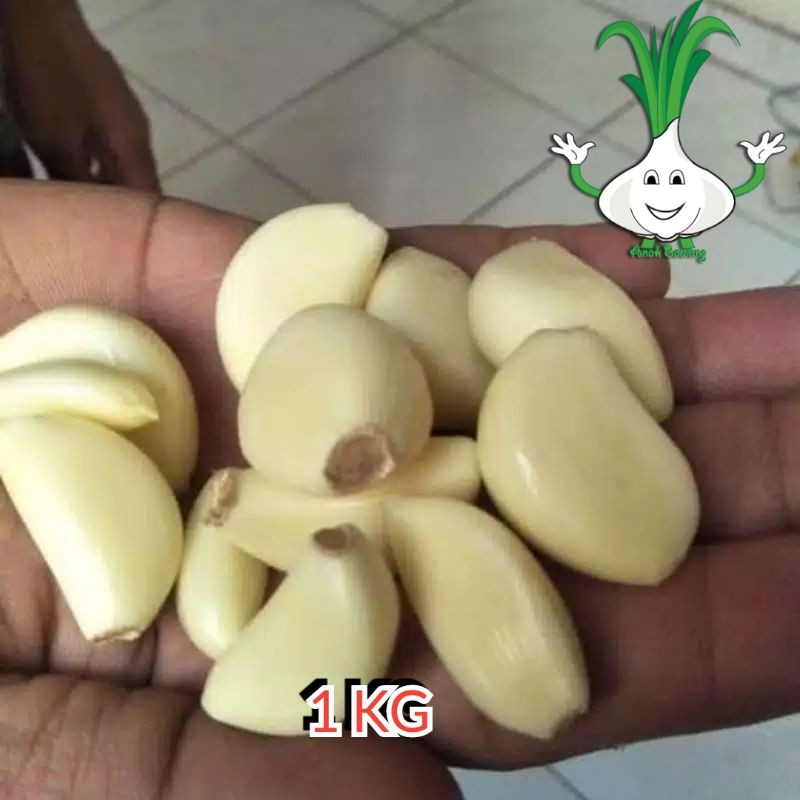 

1 kg bawang putih kating kupas bersih