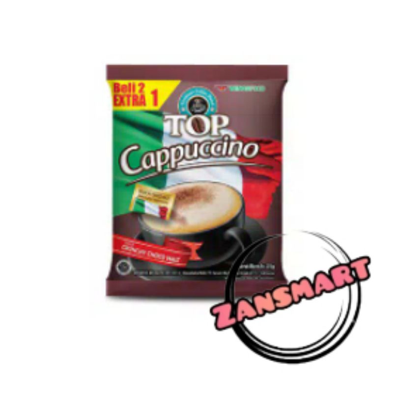 

Top Cappucino With Crunchy Choco Malt Renceng 15 sachet x 25 gr