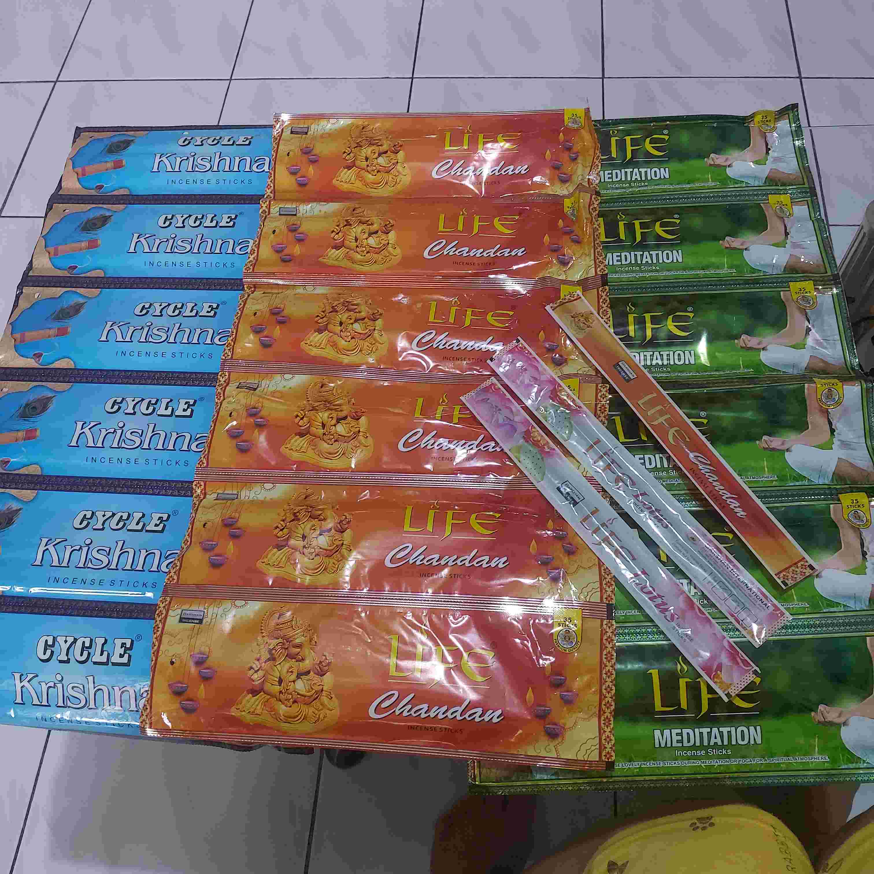 Dupa India (aromaterapi) Pouch Plastic - Cycle Krishna 35 Sticks