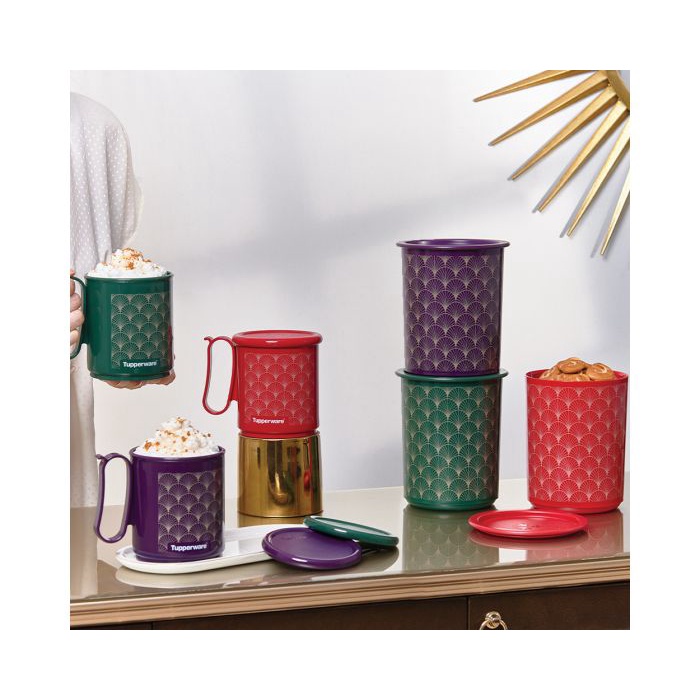 Art deco canister / paket art deco tupperware