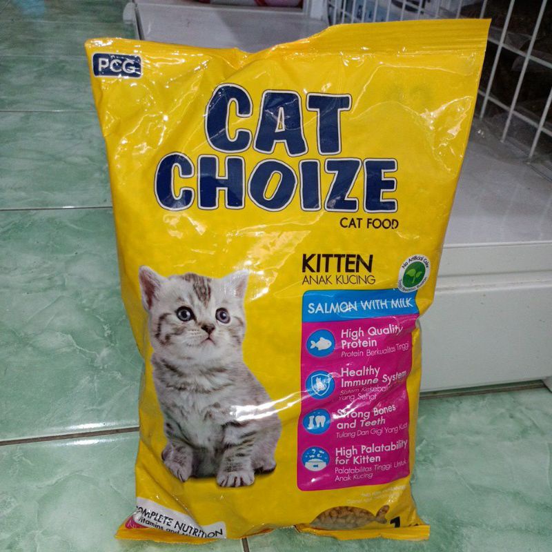 CAT CHOIZE KITTEN SALMON 1KG / CAT CHOIZE KITTEN /MAKANAN ANAK KUCING